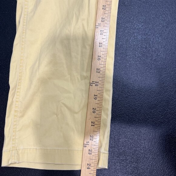 J. Jill Stretch Capri Pants Womens Sz 10 Yellow Cargo Chino Crop Outdoor Hiking - Picture 9 of 9